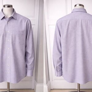 Ermenegildo Zegna Purple Checkered Dress Shirt